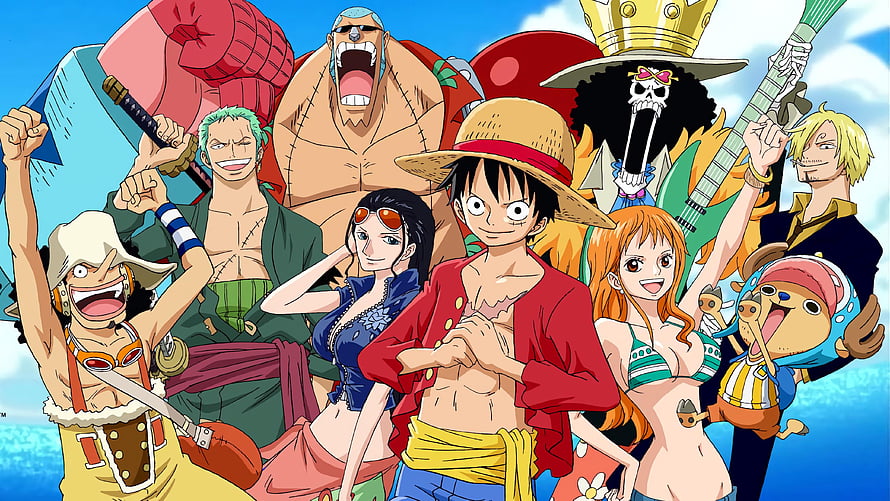 One Piece Straw Hat Pirates Crew Group Portrait Anime Illustration HD wallpaper