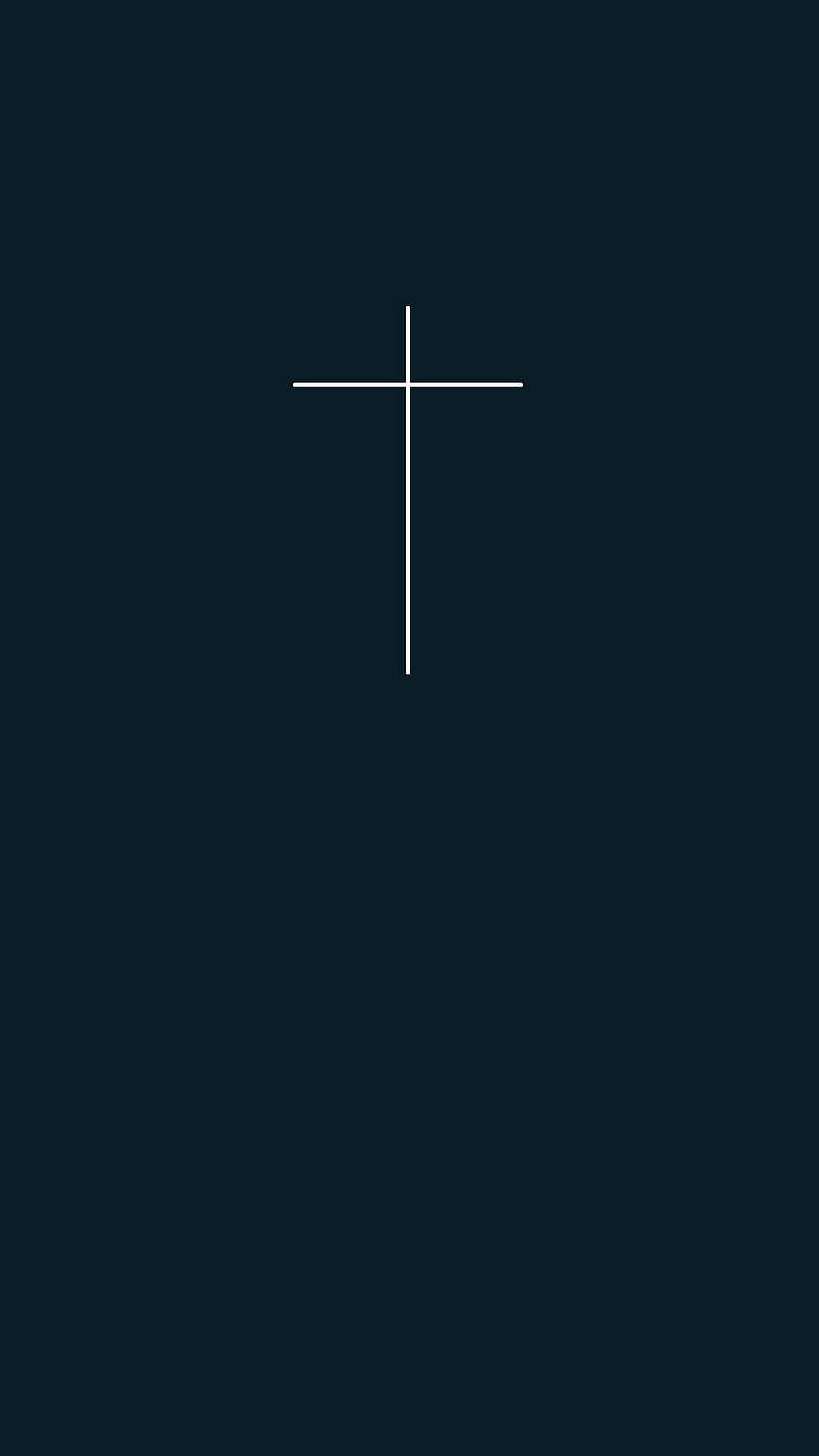 Minimalist white Christian cross on a dark navy blue background HD phone wallpaper