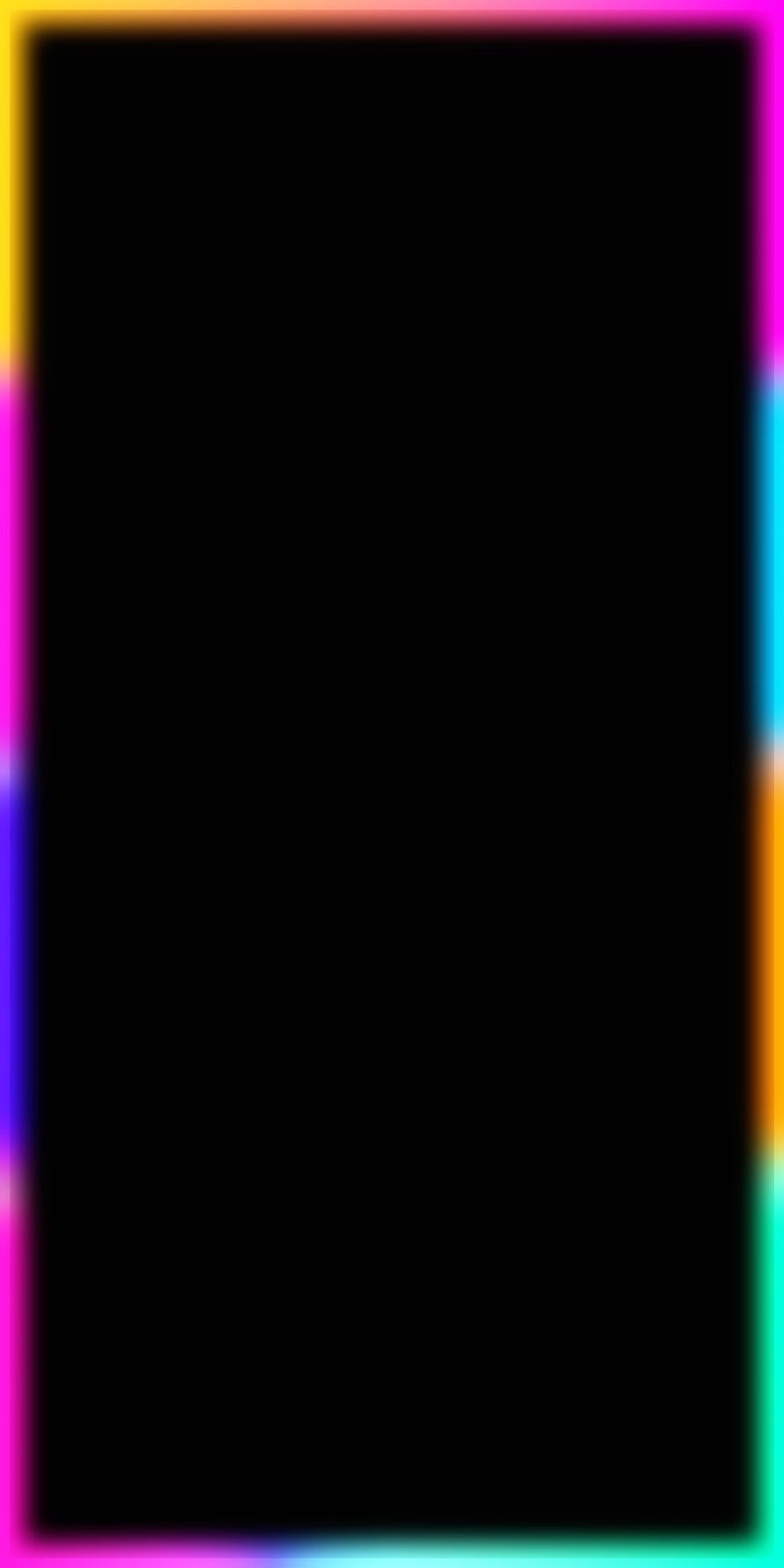 Vibrant Neon Gradient Border on Black AMOLED Background HD phone wallpaper