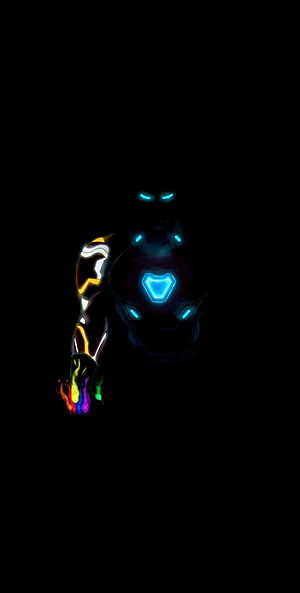 Iron Man Nano Armor Glowing in the Dark with Neon Blue Arc Reactor and Multicolor Hand, Iron Man, Avengers: End Game. Iron man avengers, Iron man , Marvel, Iron Man Amoled HD phone wallpaper