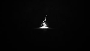 Dark Souls Bonfire Minimalist Black and White Fantasy Scene HD wallpaper