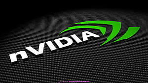 NVIDIA Logo on Dark Carbon Fiber Texture with Green Eye Emblem HD wallpaper