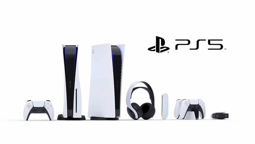 PlayStation 5 Console, DualSense Controller, and Headset Product Lineup HD wallpaper