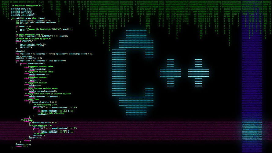 C Programming Code Editor with ASCII Art Skull on Dark Terminal Background HD wallpaper