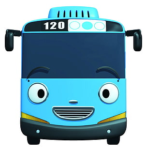Tayo the Little Bus Character Front View with Number 120 Display HD phone wallpaper