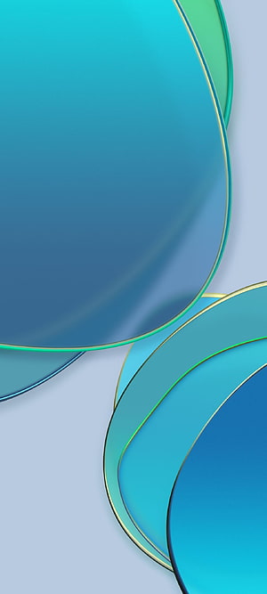 Abstract Geometric Circles in Teal and Blue with Gold Accents HD phone wallpaper