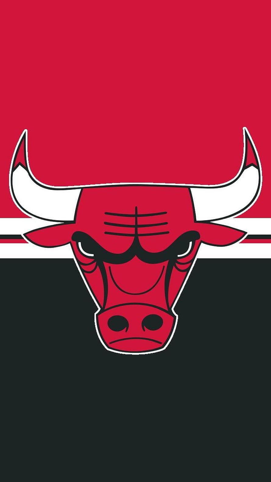 Chicago Bulls Team Logo on Red and Black Background HD phone wallpaper