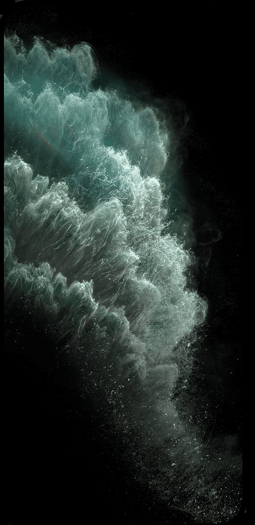 Dark Teal Ink Clouds Swirling in Black Water Abstract Photography HD phone wallpaper