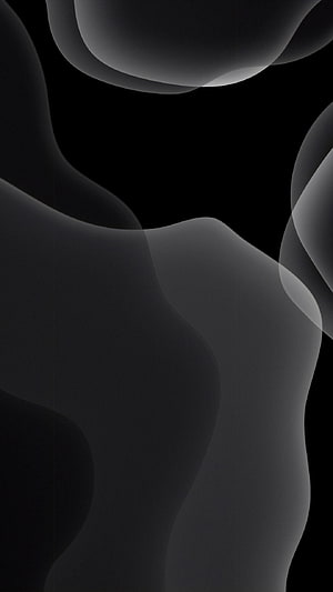 Monochromatic Abstract Dark Wallpaper with Smooth Organic Shapes HD phone wallpaper
