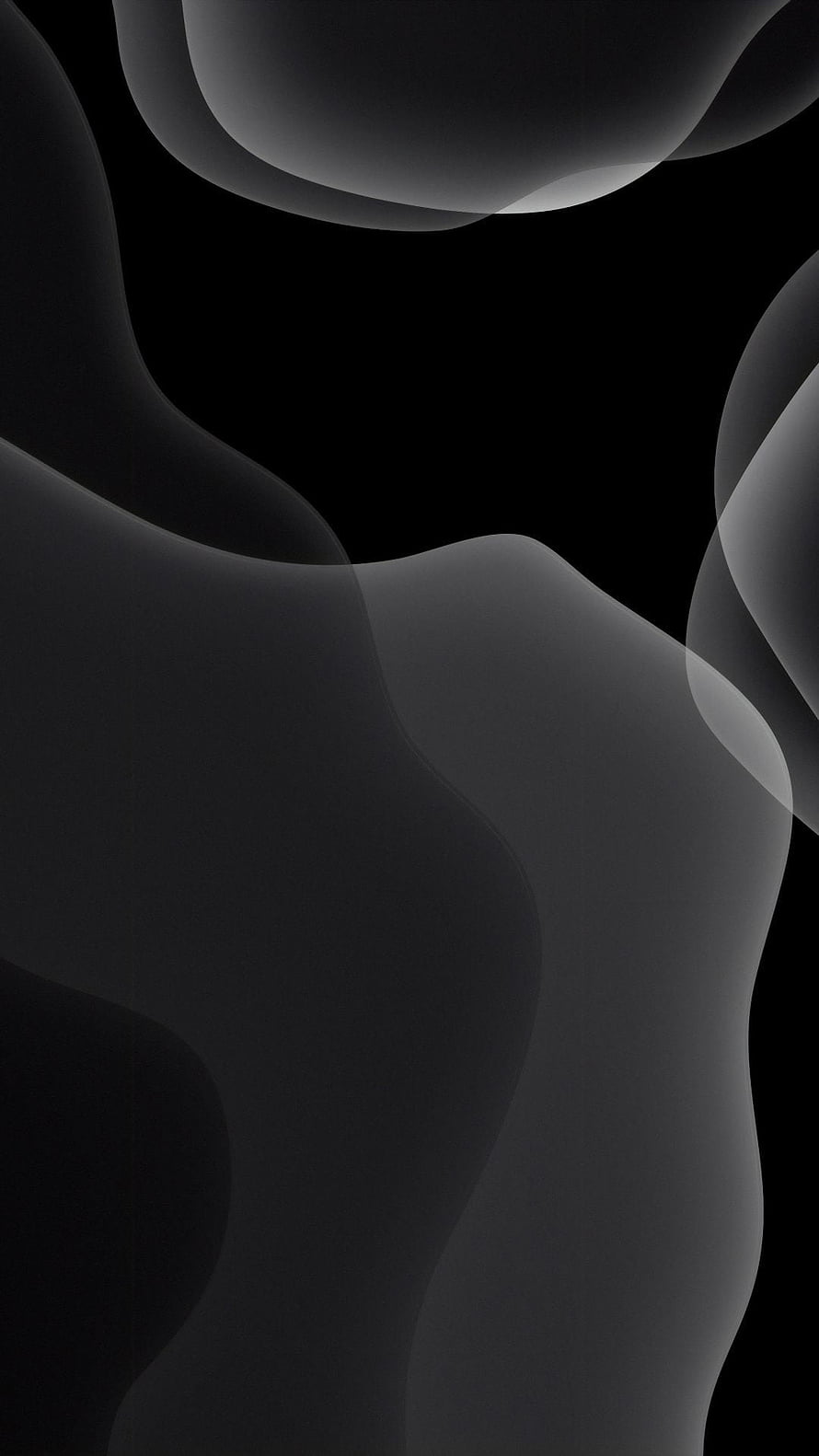 Monochromatic Abstract Dark Wallpaper with Smooth Organic Shapes HD phone wallpaper