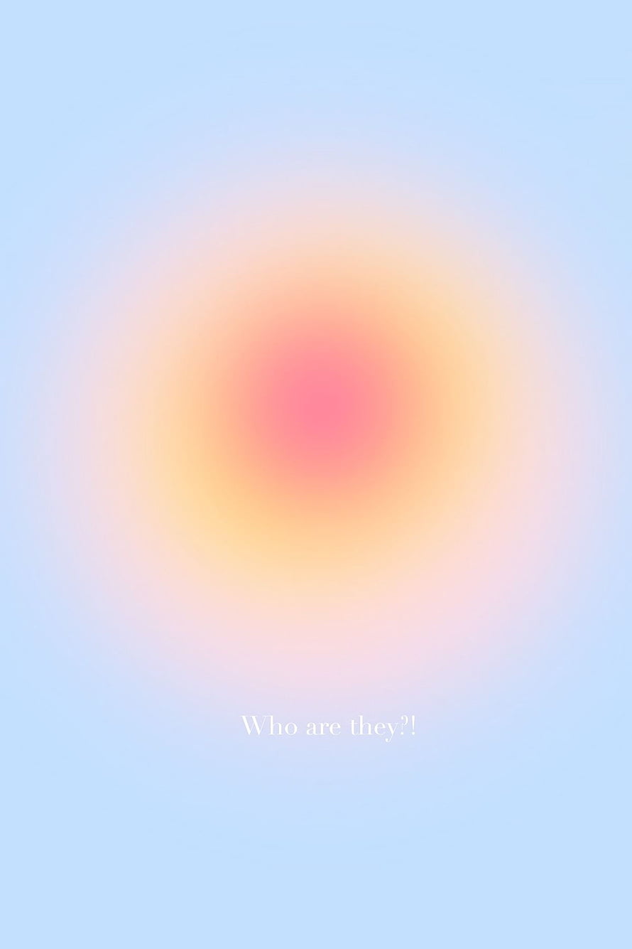 Soft Pastel Aura Gradient with Warm Center Glow on Light Blue Background HD phone wallpaper