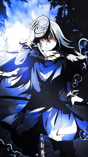 Rimuru from Tensei Shitara Slime Datta Ken in Dark Blue and Black Anime Art HD phone wallpaper
