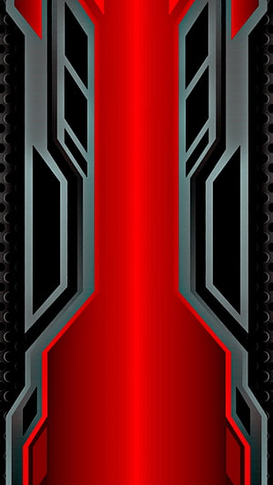 Abstract Geometric Tech Pattern with Red and Gray Metallic Shapes HD phone wallpaper