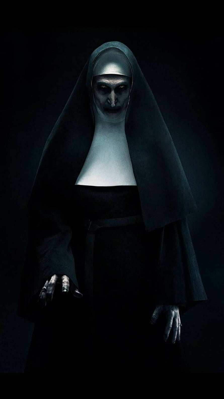 Valak The Nun From The Conjuring Universe In Dark Cinematic Horror Portrait HD phone wallpaper