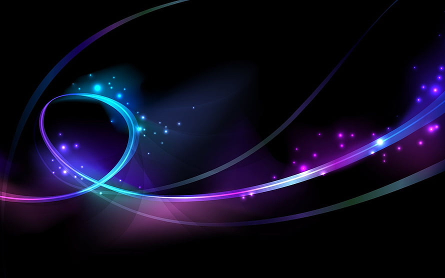 Dark Abstract Background With Glowing Neon Purple And Blue Light Trails HD wallpaper