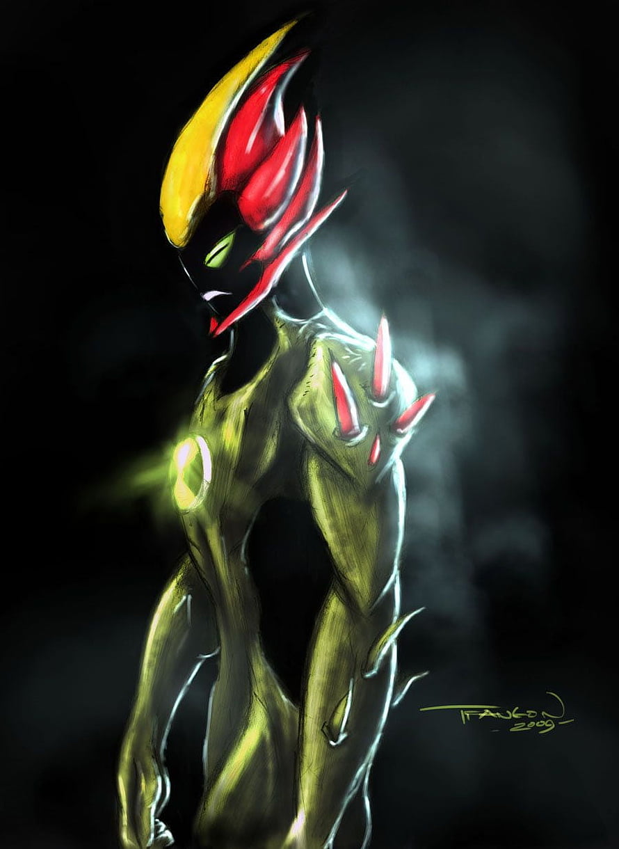 Swampfire Alien Character Art from Ben 10 Comics HD phone wallpaper