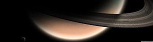 Dramatic Close-Up of a Ringed Gas Giant Planet in Deep Space HD wallpaper