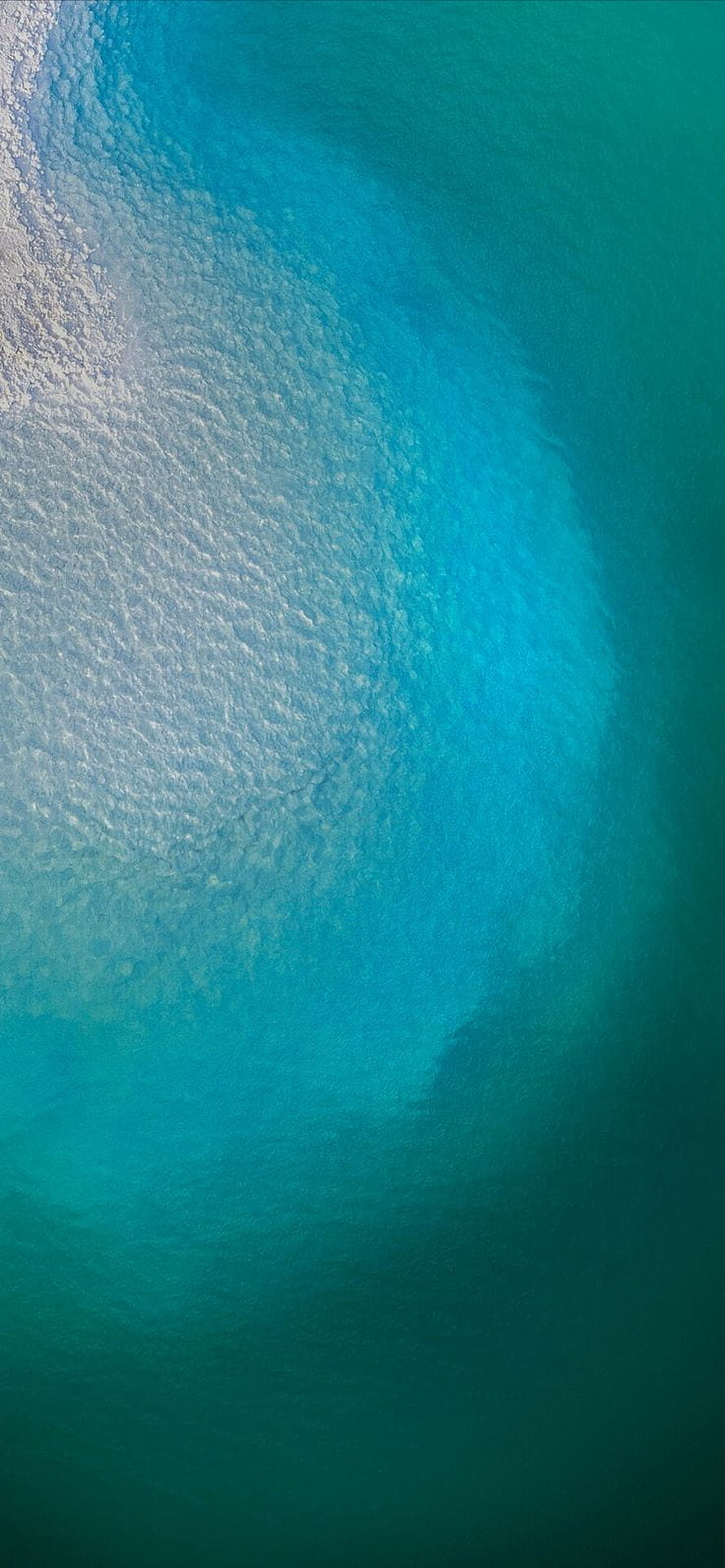 Aerial View of Turquoise Ocean Water and White Sea Foam HD phone wallpaper