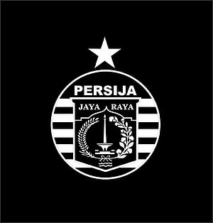 Persija Jakarta Official Club Crest Emblem on Black Background HD phone wallpaper