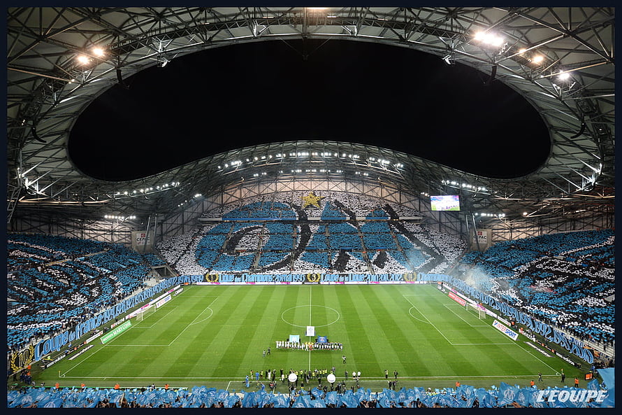 Olympique de Marseille Stadium Tifo Display During Coupe de France Final HD wallpaper