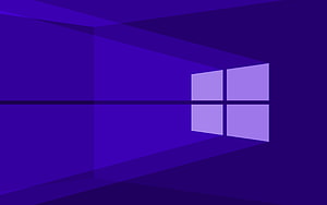 Windows 10 Minimalist Purple Geometric Logo Wallpaper HD wallpaper