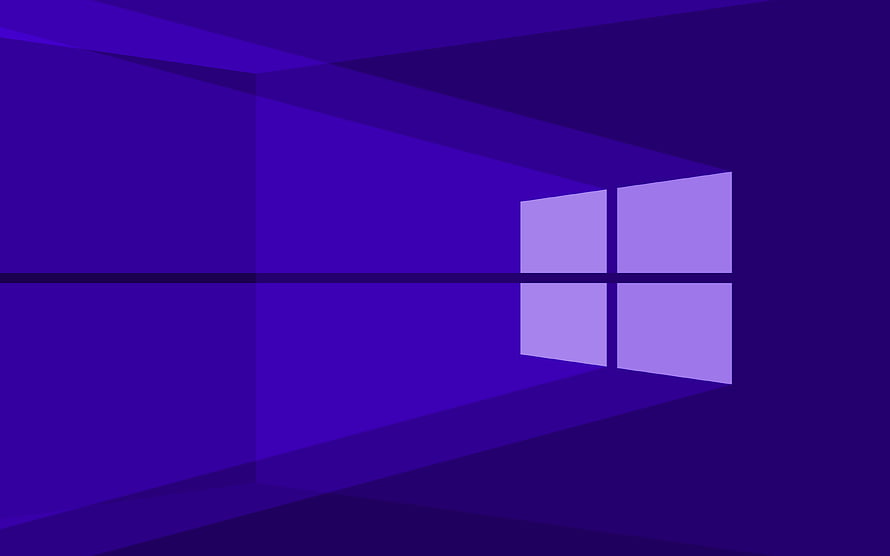 Windows 10 Minimalist Purple Geometric Logo Wallpaper HD wallpaper