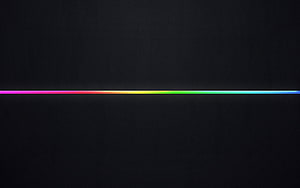 Minimalist Rainbow Spectrum Line on Dark Black Background HD wallpaper