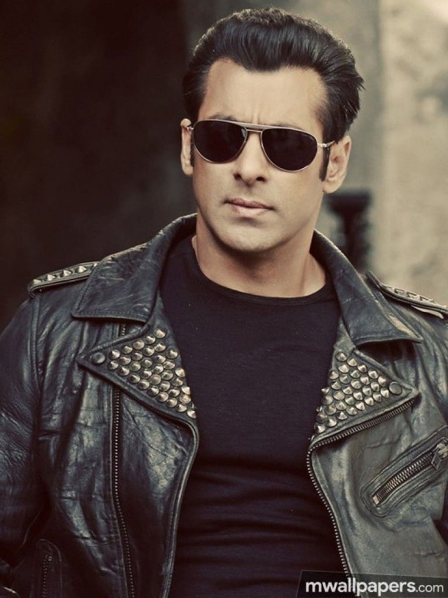 Salman Khan in Studded Black Leather Jacket and Aviator Sunglasses HD phone wallpaper