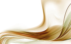 Elegant Abstract Flowing Waves in Warm Gold and Cream Tones HD wallpaper