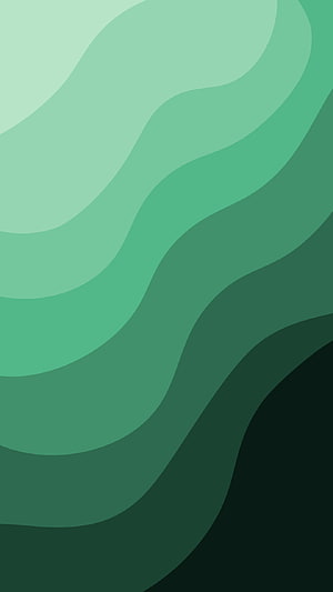 Abstract Green Gradient Waves Minimalist Wallpaper HD phone wallpaper