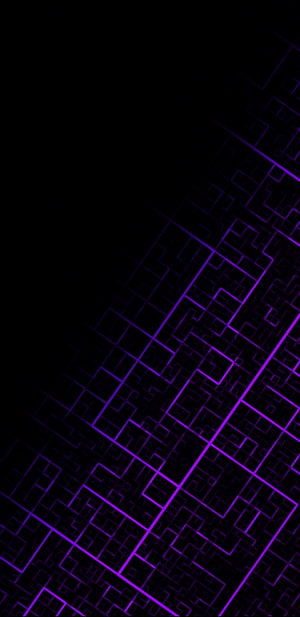 Violet Geometric Circuit Pattern on Black Background HD phone wallpaper
