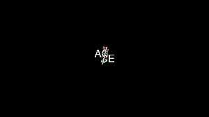 Minimalist ACE Logo with Floral Vine Design on Black Background HD wallpaper