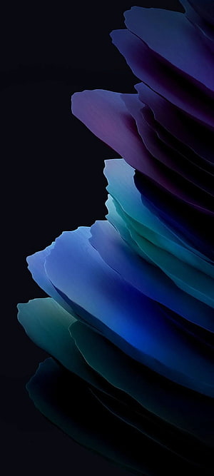 Samsung Galaxy S20 FE Abstract Dark Blue and Purple Layered Petal Wallpaper HD phone wallpaper