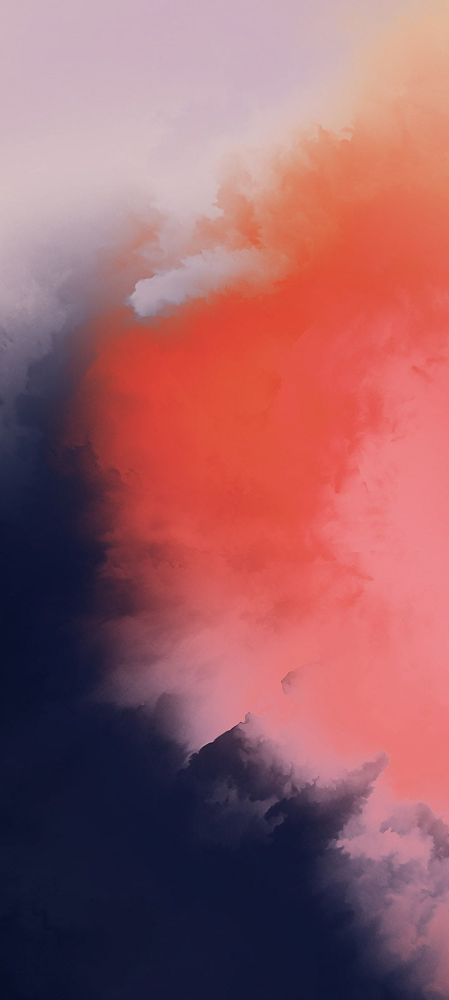 Vibrant Sunset Sky with Dramatic Clouds and Warm Orange Hues HD phone wallpaper