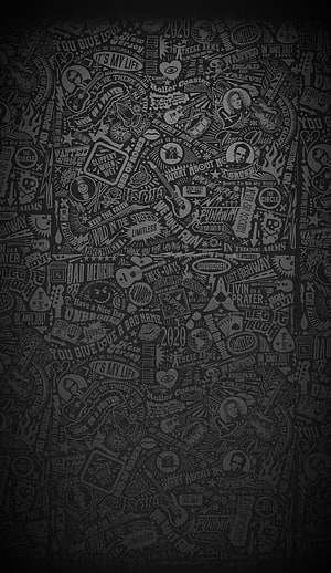 Bon Jovi Rock Song Titles Doodle Art Pattern Wallpaper HD phone wallpaper