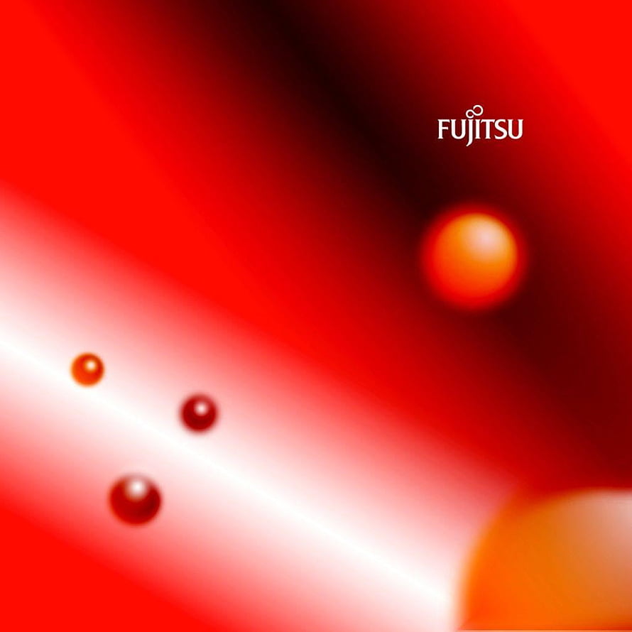Fujitsu Abstract Red Bokeh Wallpaper with Glossy Spheres and Soft Light HD phone wallpaper