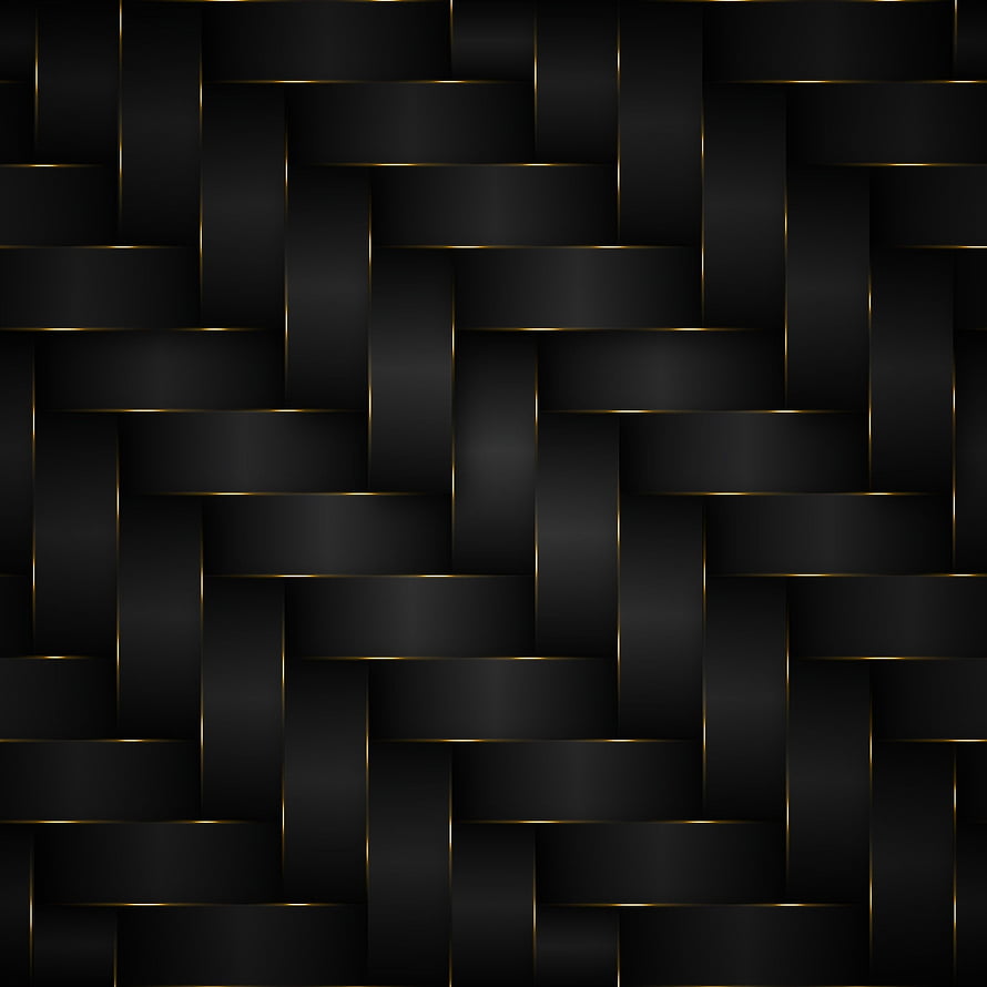 Luxurious Black and Gold Woven Geometric Pattern with Metallic Accents HD phone wallpaper