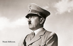 Adolf Hitler in Military Uniform Black and White Portrait HD wallpaper