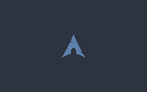 Minimalist Arch Linux Logo on Dark Slate Background HD wallpaper