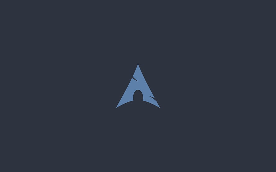 Minimalist Arch Linux Logo on Dark Slate Background HD wallpaper