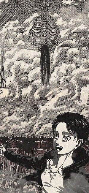 Eren Yeager and The Rumbling in Attack on Titan manga panel HD phone wallpaper