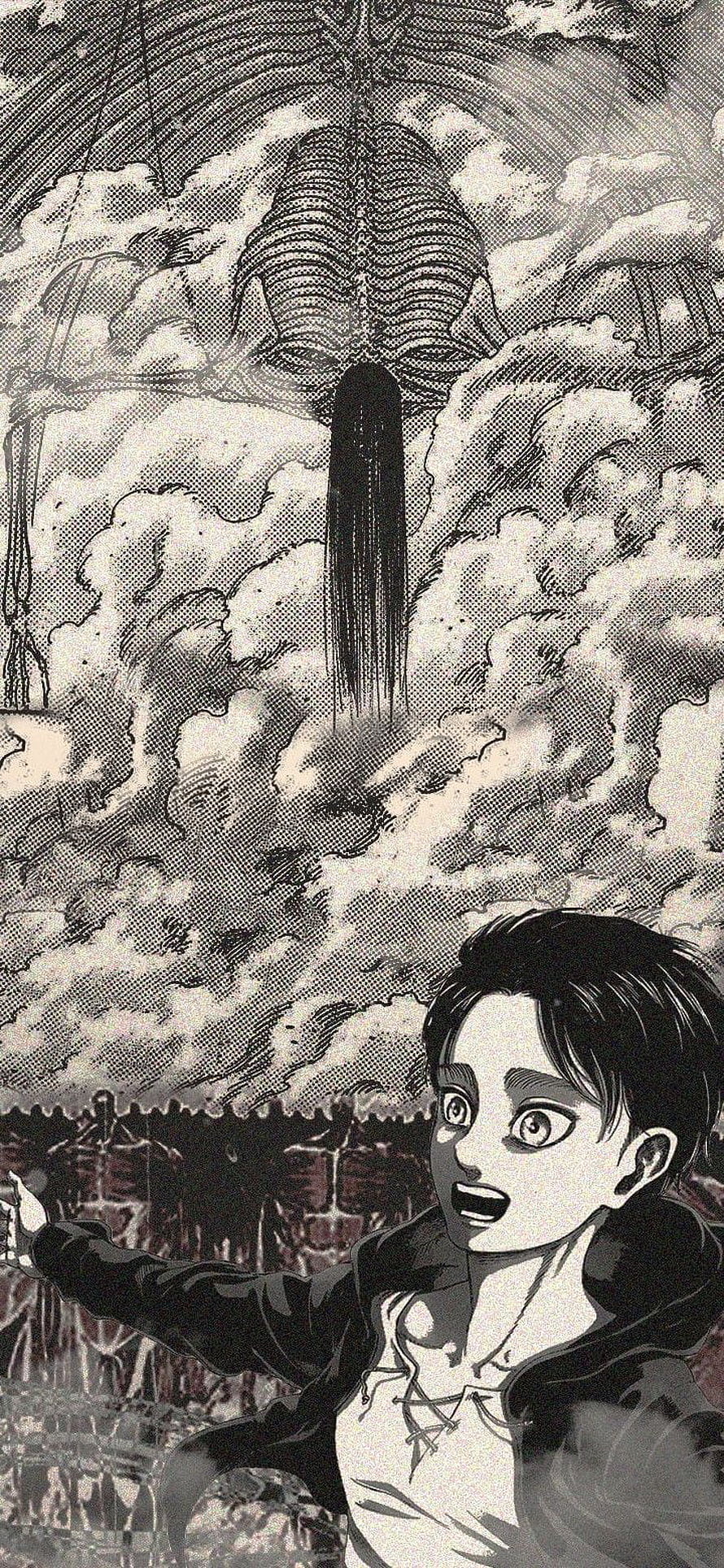 Eren Yeager and The Rumbling in Attack on Titan manga panel HD phone wallpaper