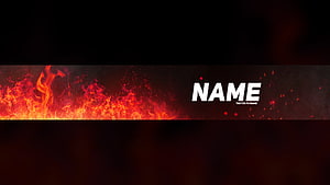 Fiery Gaming Banner Template with Sparks and Dark Background HD wallpaper