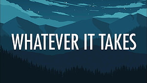 Imagine Dragons Whatever It Takes Nighttime Mountain Landscape Illustration HD wallpaper