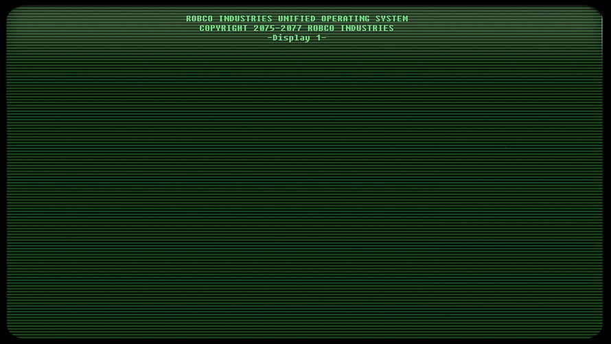 Fallout Pip-Boy Terminal Interface with Green CRT Scanlines and Retro Computer Display HD wallpaper