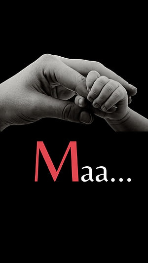 Maa Mother's Day: Black and White Photo of an Adult and Child Holding Hands HD phone wallpaper
