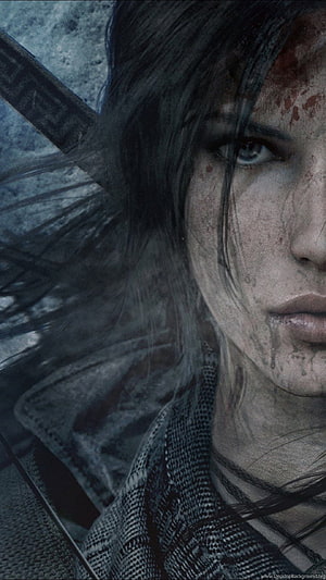 Lara Croft Close-Up Portrait From Rise Of The Tomb Raider HD phone wallpaper