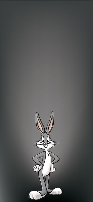 Bugs Bunny Standing Confidently on a Dark Gradient Background HD phone wallpaper