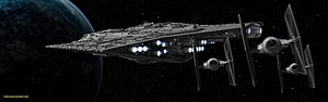 Star Wars Imperial Star Destroyer and TIE Fighters in Deep Space HD wallpaper