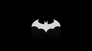 Minimalist Batman Emblem on Black Background, Batman Logo, Batman Logo Black HD wallpaper